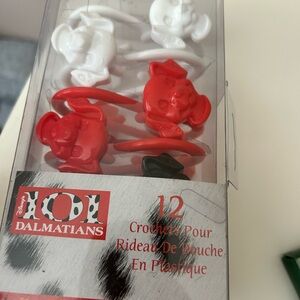 4/$100-101 Dalmatians Shower Curtain Hooks